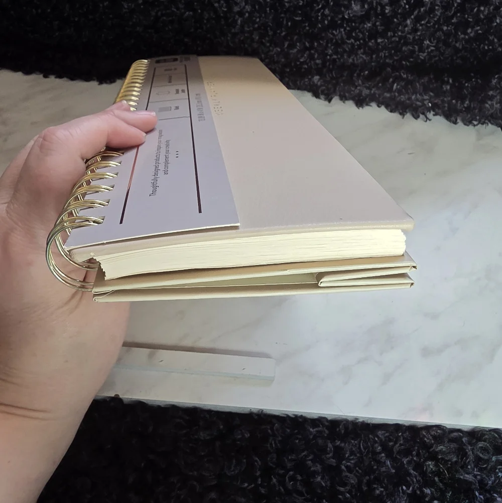 Gold Spiral Desk Planner